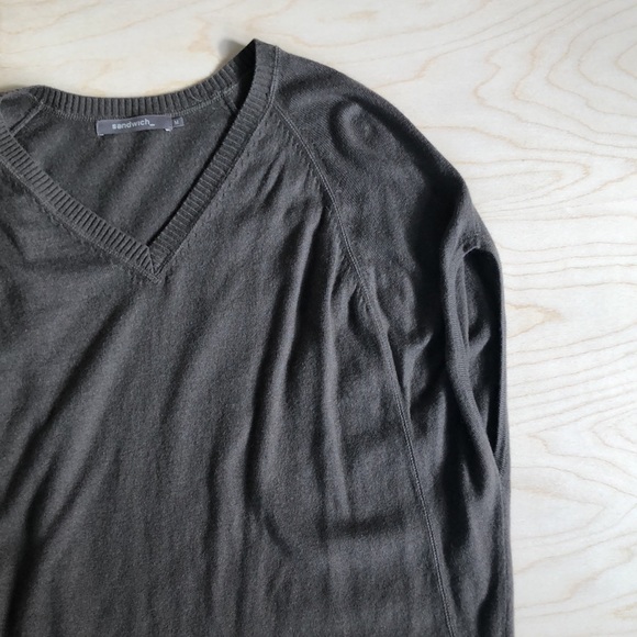 “Sandwich_”Angora blend v-neck sweater. Size M. - Picture 10 of 10